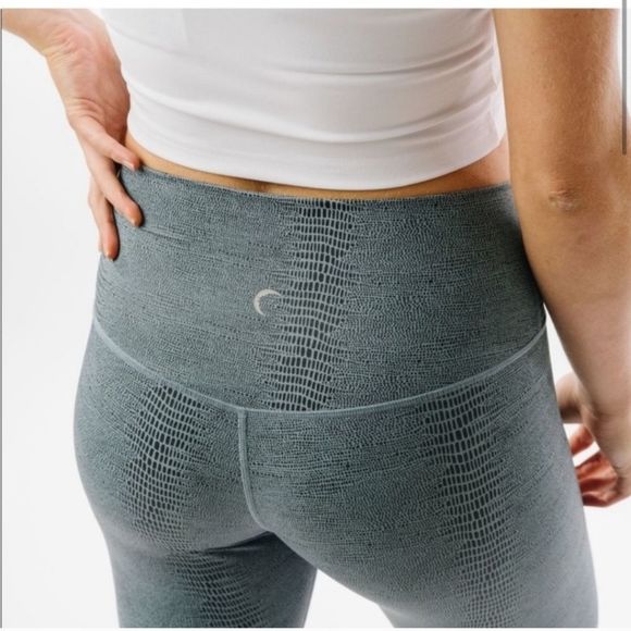 ZYIA ACTIVE Blue Python Snake Print Leggings - Picture 2 of 8